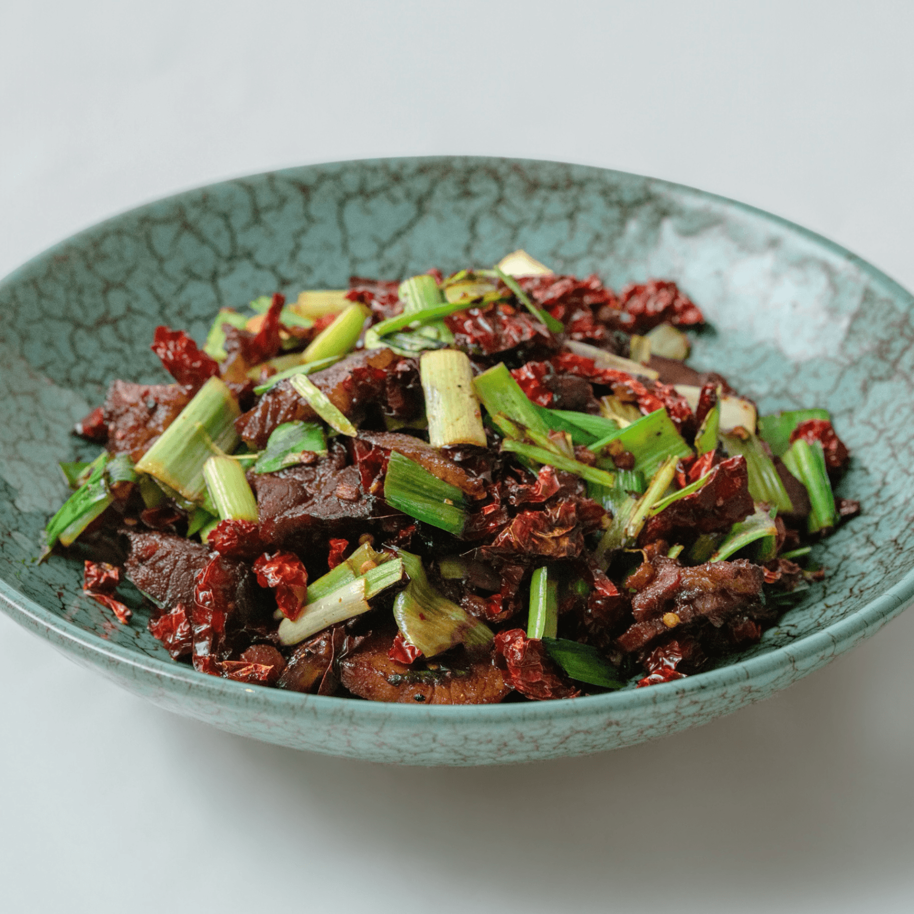 Stir-Fried Chinese Chives with Cured Pork 大蒜苗臘肉